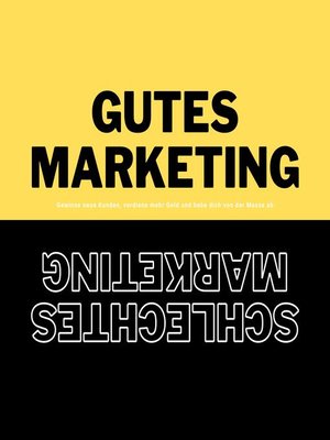 cover image of Gutes Marketing / Schlechtes Marketing